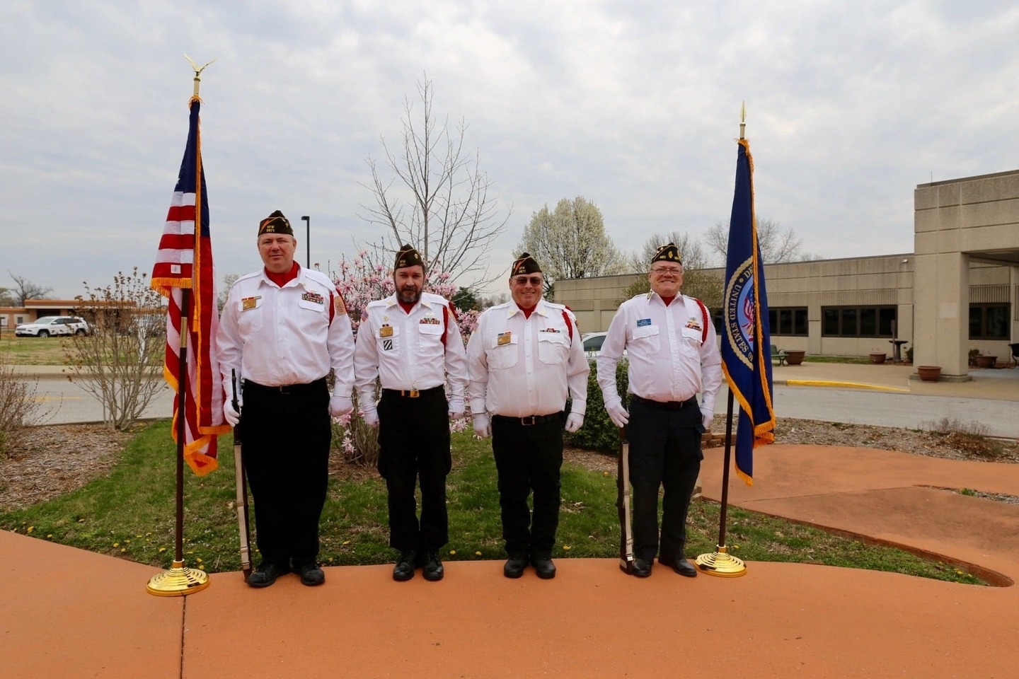 Members of the Benton American Legion Post 280/VFW Post 2671 Honor Guard were invited to participate in the Last Call Ceremony held at the Marion VA Hospital's Community Living Center. Our Honor Guard had the honor of posting the Colors for this hallowed event which honors the Veteran's who had passed during the last few months. 